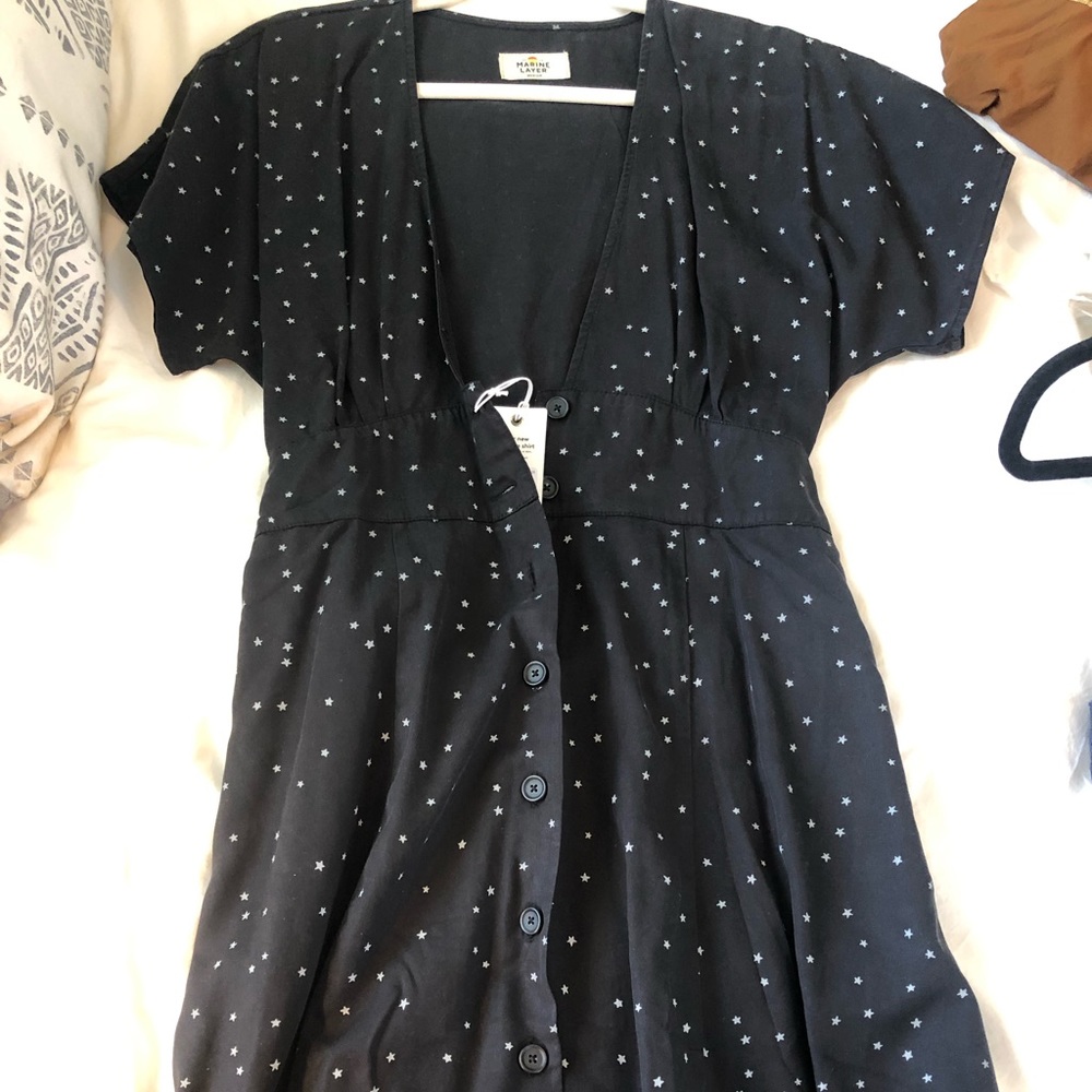 Marine Layer Camila Mini Dress in Starry Print